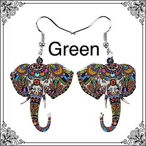 Elephant Acrylic Earrings